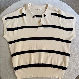 Shop Stevie Cream and Black Striped Sweater